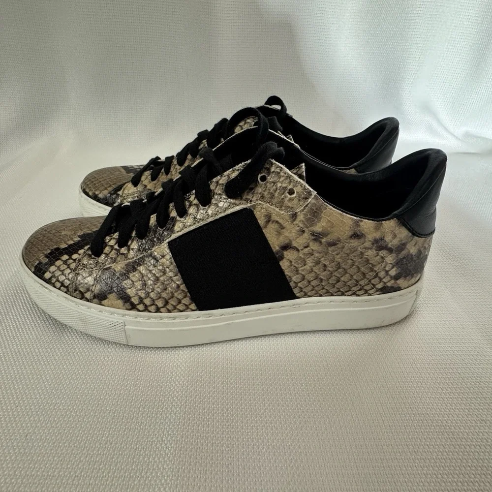 M. Gemi Woman's The Volata Snakeskin Print Leather Sneaker Size IT37 US‎ 7